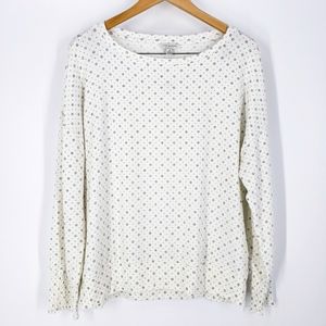 Lucky Brand Micro Floral Dot Print Shirt New